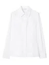 Burberry Eliza Cotton Shirt With Drop Waist Clothing In White