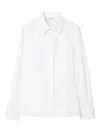 Burberry Eliza Cotton Shirt With Drop Waist Clothing In White