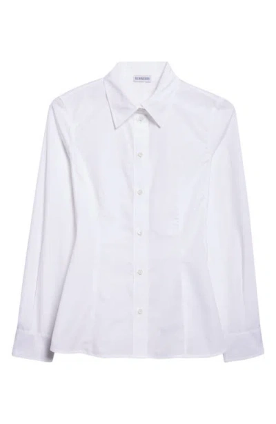 Burberry Eliza Fitted Button-up Shirt In White