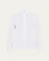 Burberry Eliza Poplin Peplum Button-down Shirt In White
