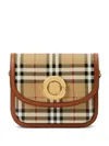 Burberry Small Elizabeth Check-pattern Crossbody Bag In Brown