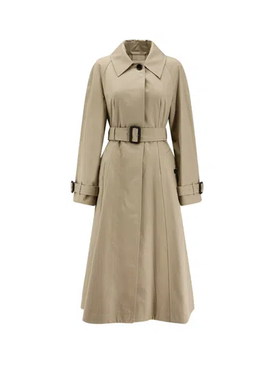 Burberry Long Gabardine Ellingham Fit-and-flare Car Coat In Neutral