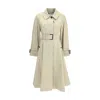 Burberry Women Ellingham Fit-and-flare Long Gabardine Trench Coat