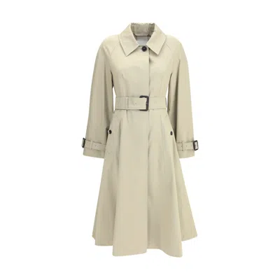 BURBERRY ELLINGHAM FIT-AND-FLARE LONG GABARDINE TRENCH COAT