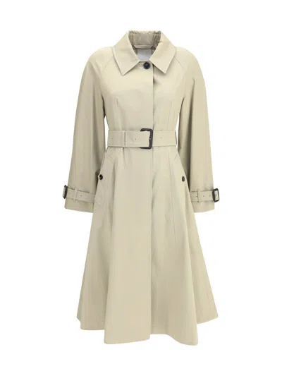 Burberry Ellingham Fit-and-flare Long Gabardine Trench Coat In Neutral