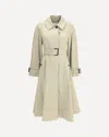 Burberry Women Ellingham Fit-and-flare Long Gabardine Trench Coat In Neutral