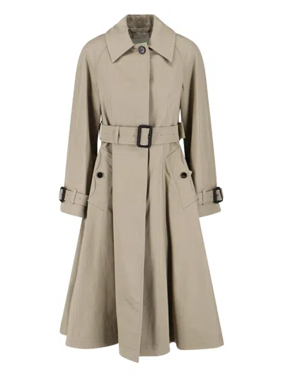 Burberry Ellingham Trench Coat In White