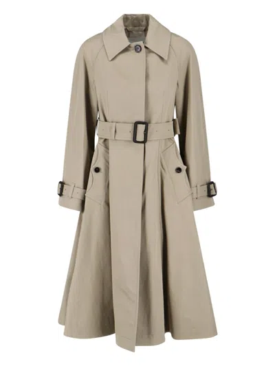 Burberry Ellingham Trench Coat In White