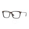 Burberry Ellis Demo Rectangular Men's Eyeglasses Be2378 3002 55