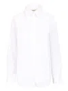 Burberry Poplin Shirt With Ekd Embroidery In White