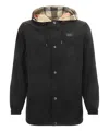 Burberry Check-pattern Reversible Hooded Jacket In Black