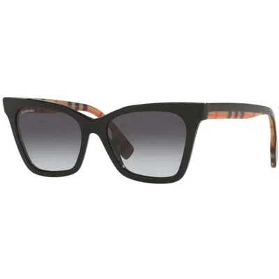 Burberry Elsa Grey Cat Eye Ladies Sunglasses Be4346 39428g 53 In Black