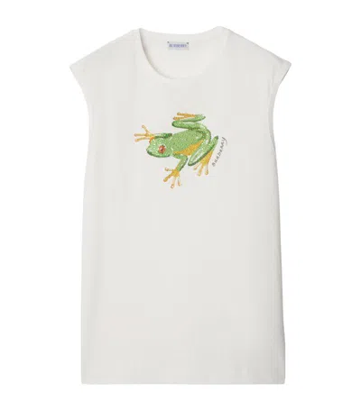 Burberry Embellished Frog T-shirt In White