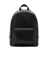Burberry Embossed Check Backpack In Black