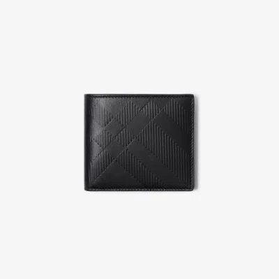 BURBERRY BURBERRY EMBOSSED CHECK BIFOLD WALLET