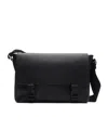 Burberry Embossed Check Buckled Messenger Bag