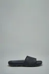Burberry Embossed Check Dive Slides In Black
