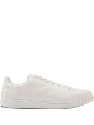 Burberry Embossed Check Leather Set Sneakers In White