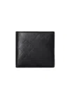 Burberry Embossed Check Slim Bifold Wallet In Black