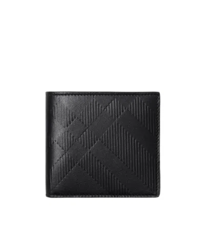 BURBERRY BURBERRY CHECK EMBOSSED BI-FOLD WALLET