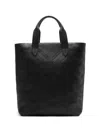 Burberry Embossed Check Tote Bag In Black