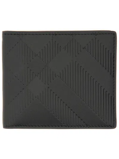 BURBERRY EMBOSSED CHECK WALLET