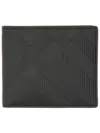 Burberry Textured Calf Grain Leather Wallet In Black