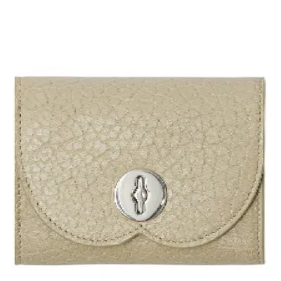 Burberry Embossed Equestrian Knight Chess Compact Wallet In Neutral