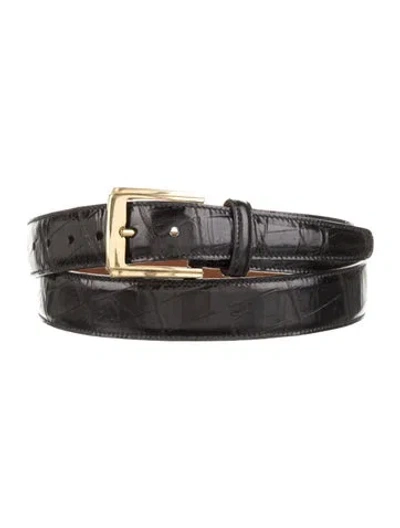 Pre-owned Burberry Embossed Leather Belt In Multi