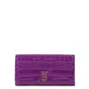 Burberry Embossed Leather Continental Wallet