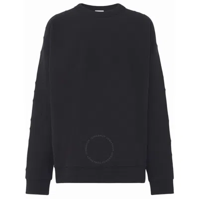 Burberry Embossed Logo Crewneck Sweatshirt In Black
