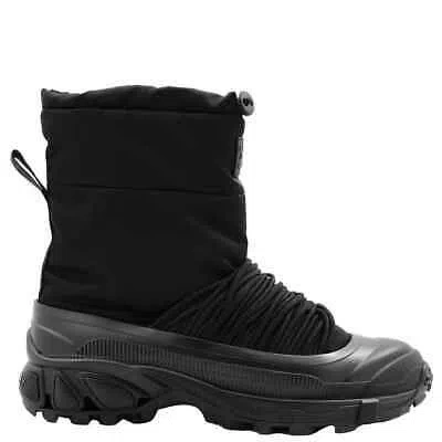 Pre-owned Burberry Embossed Logo Puffy Ankle Boots In Black