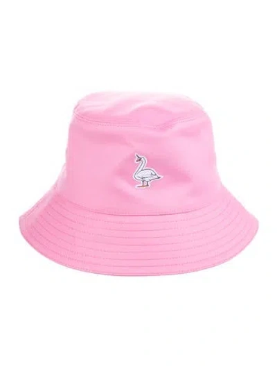 Pre-owned Burberry Embroidered Accent Bucket Hat  W/tags In Pink