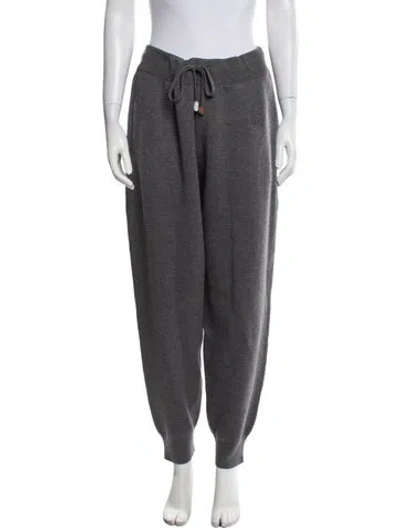 Pre-owned Burberry Embroidered Accent Sweatpants W/ Tags In Gray