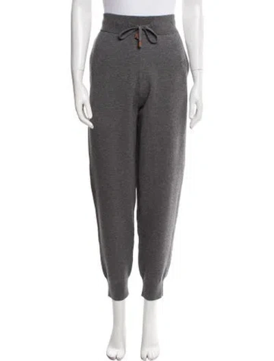 Pre-owned Burberry Embroidered Accent Sweatpants W/ Tags In Gray