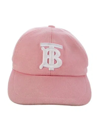 Pre-owned Burberry Embroidered Adjustable Baseball Hat In Pink