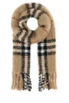 Burberry Embroidered Alpaca Blend Scarf In Multi