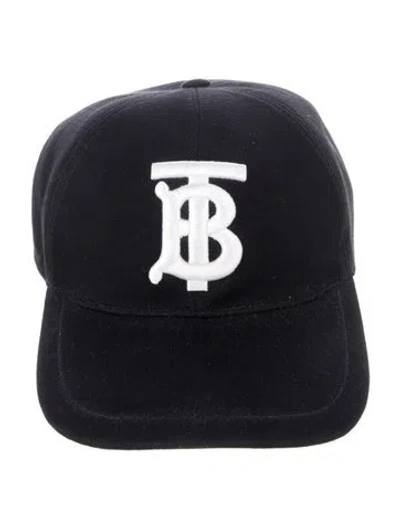 Pre-owned Burberry Embroidered Baseball Hat In Black