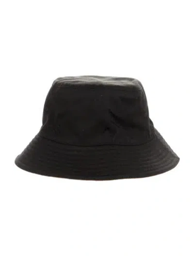 Pre-owned Burberry Embroidered Bucket Hat  W/tags In Black