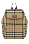 Burberry Embroidered Canvas Backpack In Sand