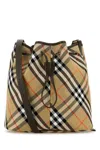 Burberry Women Embroidered Canvas Bucket Bag