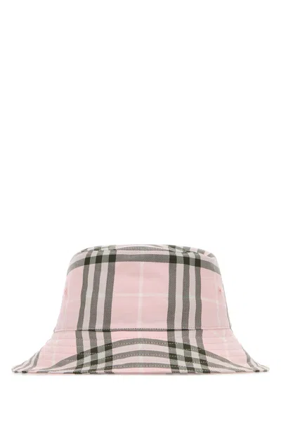 Burberry Embroidered Canvas Bucket Hat In White