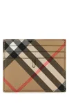 Burberry Embroidered Canvas Card Holder
