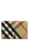 Burberry Embroidered Canvas Card Holder
