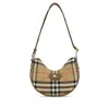 Burberry Embroidered Canvas Crossbred Bag In Brown
