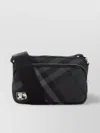 Burberry Embroidered Canvas Grid Crossbody Bag