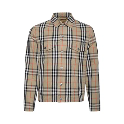 Pre-owned Burberry Embroidered Canvas Jacket 'sand' | Tan | Men's Size 58
