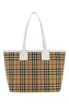 Burberry Vintage Check Pattern Tote Handbag For Women In Brown