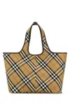 Burberry Ered\n\nmedium Checkered Tote In Sand
