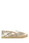 Burberry Women Embroidered Canvas Mews Check Espadrilles